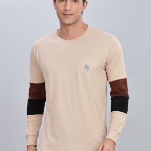 RFS009 || Brown Biscuit Khaki|| Round Neck Full Sleeve T-Shirt