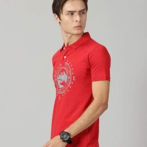 Red || Adventure || 100% Cotton Polo T-Shirt