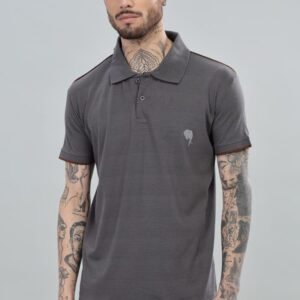 PR38 || Steel Grey || 100% Cotton Polo T-Shirt