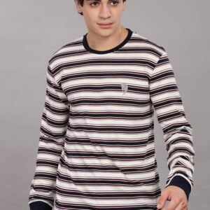 RFS 010|| Hoops Brown || Round Neck Full Sleeve T-Shirt