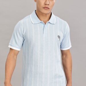 PR40 || Ocean Blue || 100% Cotton Polo T-Shirt