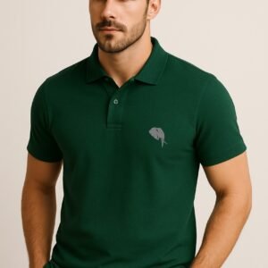 PR3-SS 03A || Olive green || 100% Cotton Polo T-Shirt