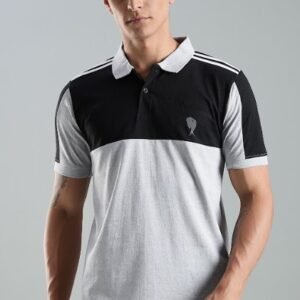 PR42 || Black Melange || 100% Cotton Polo T-Shirt