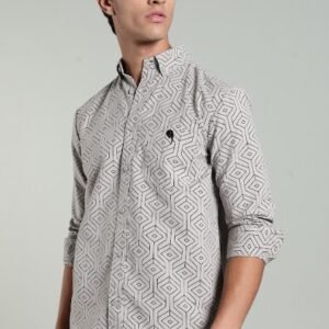 LS-002 ||Grey Print|| Full Sleeve Shirts || 100% Cotton