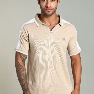 PR43 || Beige|| 100% Cotton Polo T-Shirt