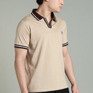 PR3-SS 06 || Beige|| 100% Cotton Polo T-Shirt