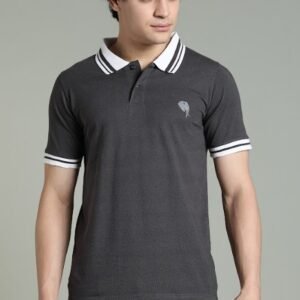 PR3-SS 06 || Grey|| 100% Cotton Polo T-Shirt