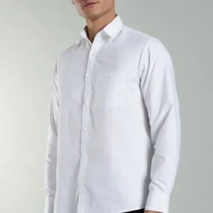 LS-001 ||White|| Full Sleeve Shirts || 100% Cotton