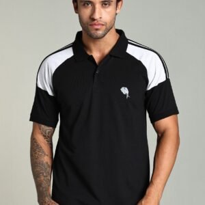 PR43 || Black|| 100% Cotton Polo T-Shirt