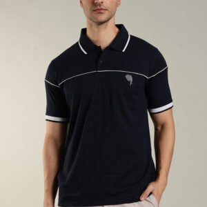PR44 || Navy || 100% Cotton Polo T-Shirt