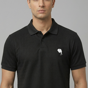 PR45 || Black|| 100% Cotton Polo T-Shirt