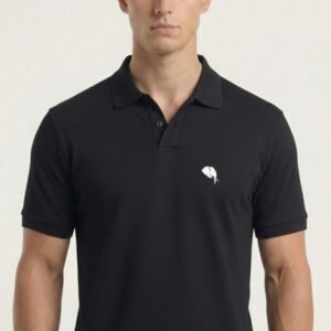 PR3-SS 07-B || BLACK|| 100% Cotton Polo T-Shirt
