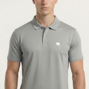 PR3-SS 07-B || LITE GREY|| 100% Cotton Polo T-Shirt