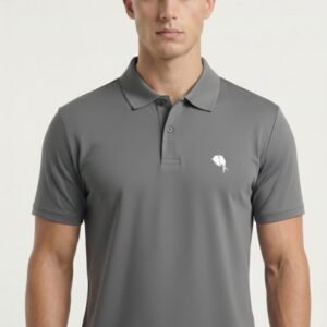 PR3-SS 07-B || DARK GREY|| 100% Cotton Polo T-Shirt