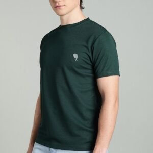 RHSO2|| BOTTLE GREEN|| Round Neck Half -CS