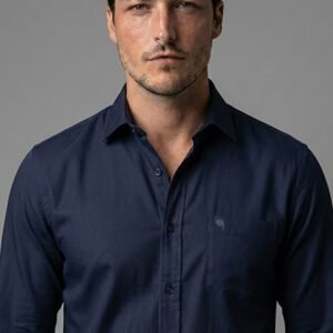 LS -004||NAVY|| Full Sleeve Shirts || 100% Cotton