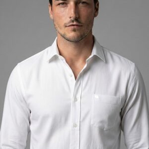 LS -004||WHITE|| Full Sleeve Shirts || 100% Cotton