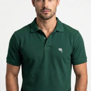PR46 || GREEN|| 100% Cotton Polo T-Shirt