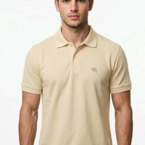 PR48|| BUTTER CREAM|| 100% Cotton Polo T-Shirt