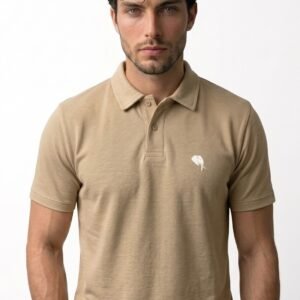 PR3-SS 08-C|| BISCUIT|| 100% Cotton Polo T-Shirt